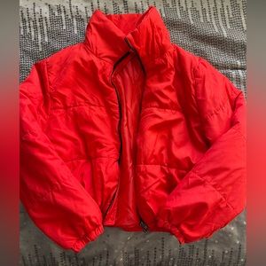 Red puffer coat! Size medium.